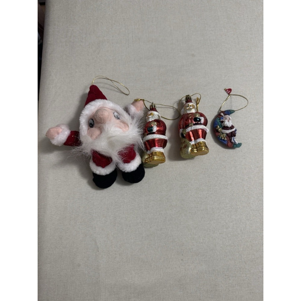 Vintage Lot of Santa Themed Christmas Tree Ornaments and‎ Décor 20-31 Years Old